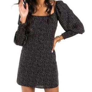 Black and White Polka Dot Square Neck dress